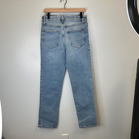 Good American Blue Straight Leg High Waisted Jeans size 10/30 - Picture 2 of 7